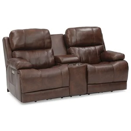 Power Reclining Console Loveseat